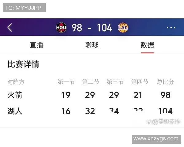 湖人火箭对决精彩回顾单节表现分析与数据解读